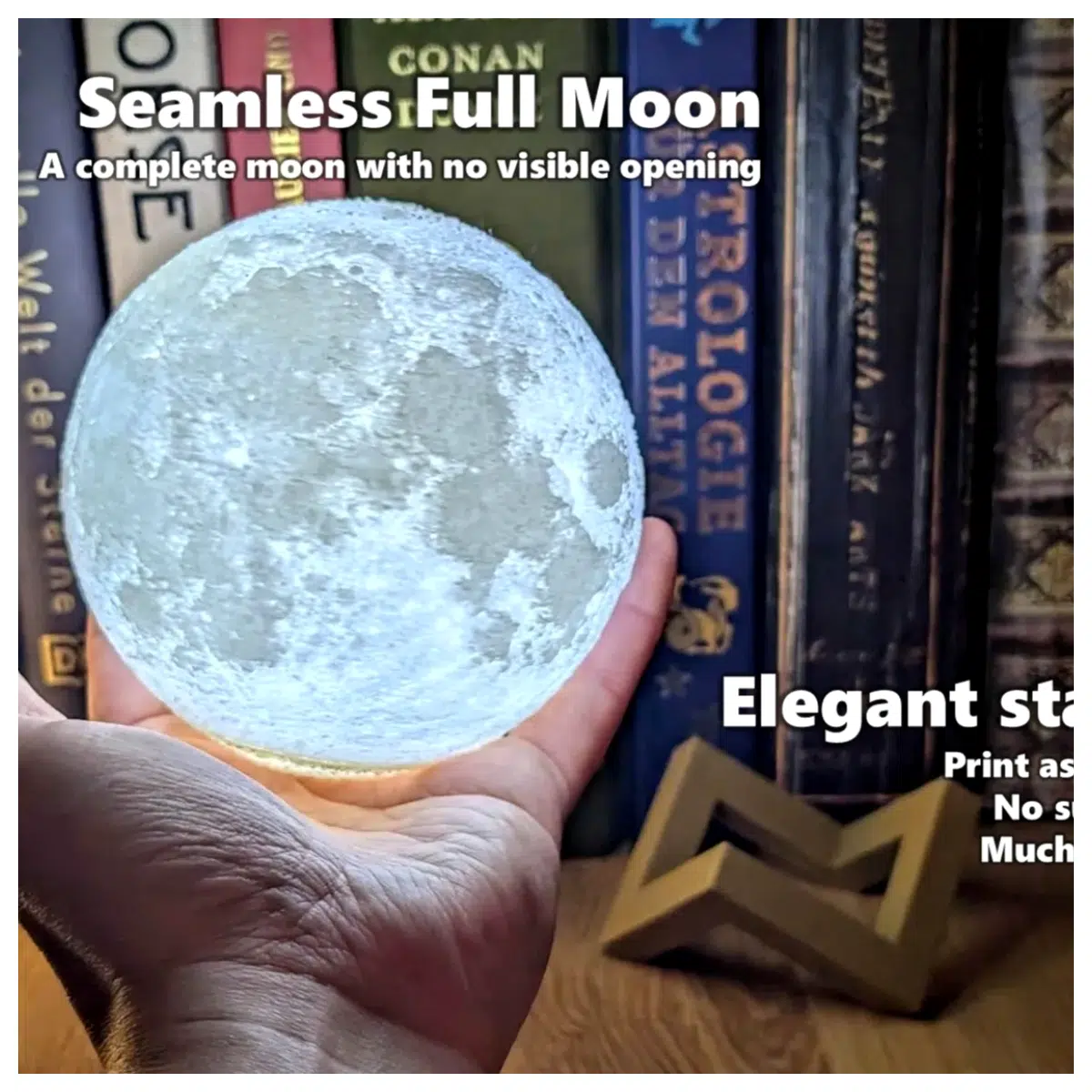 Seamless Full Moon Candle Fairy Night Sleep Decoration Romantic Bedroom Baby Room