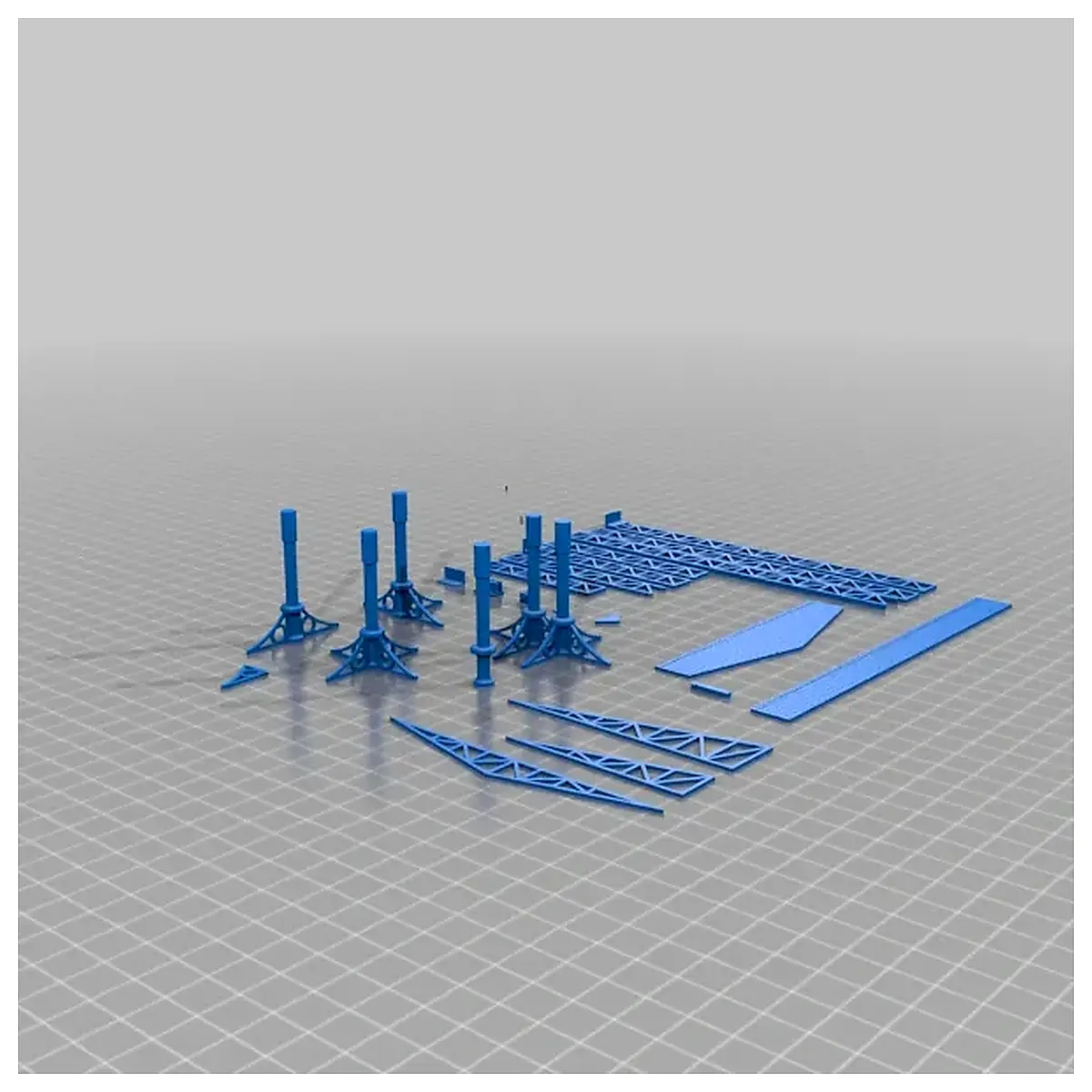 Train Canopy Components Scale Railway Station Parts Structure Repair Universal