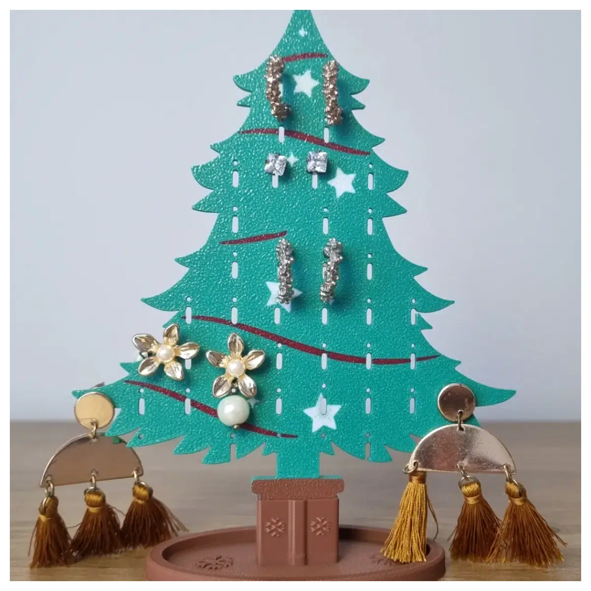 Christmas Tree Jewelry Display Stand Festive Window Display Christmas Gift Showcase Jewelry Holder Decoration