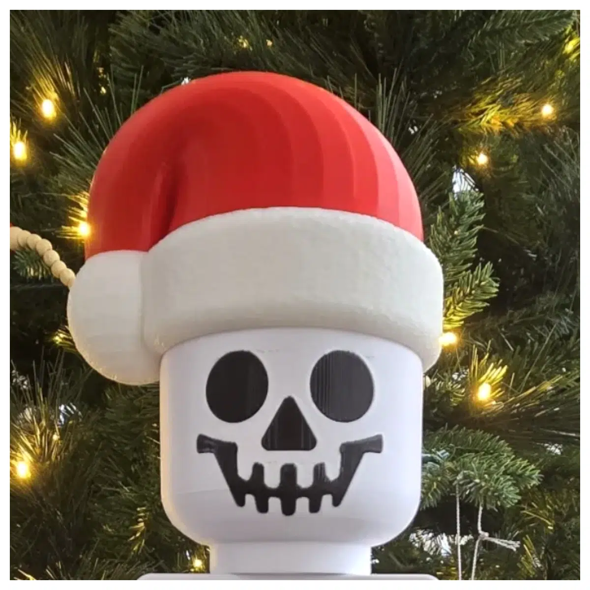 Large Block Skeleton Christmas Hat Decoration Toy Building Festive Gift Creative Assembly Christmas Decor