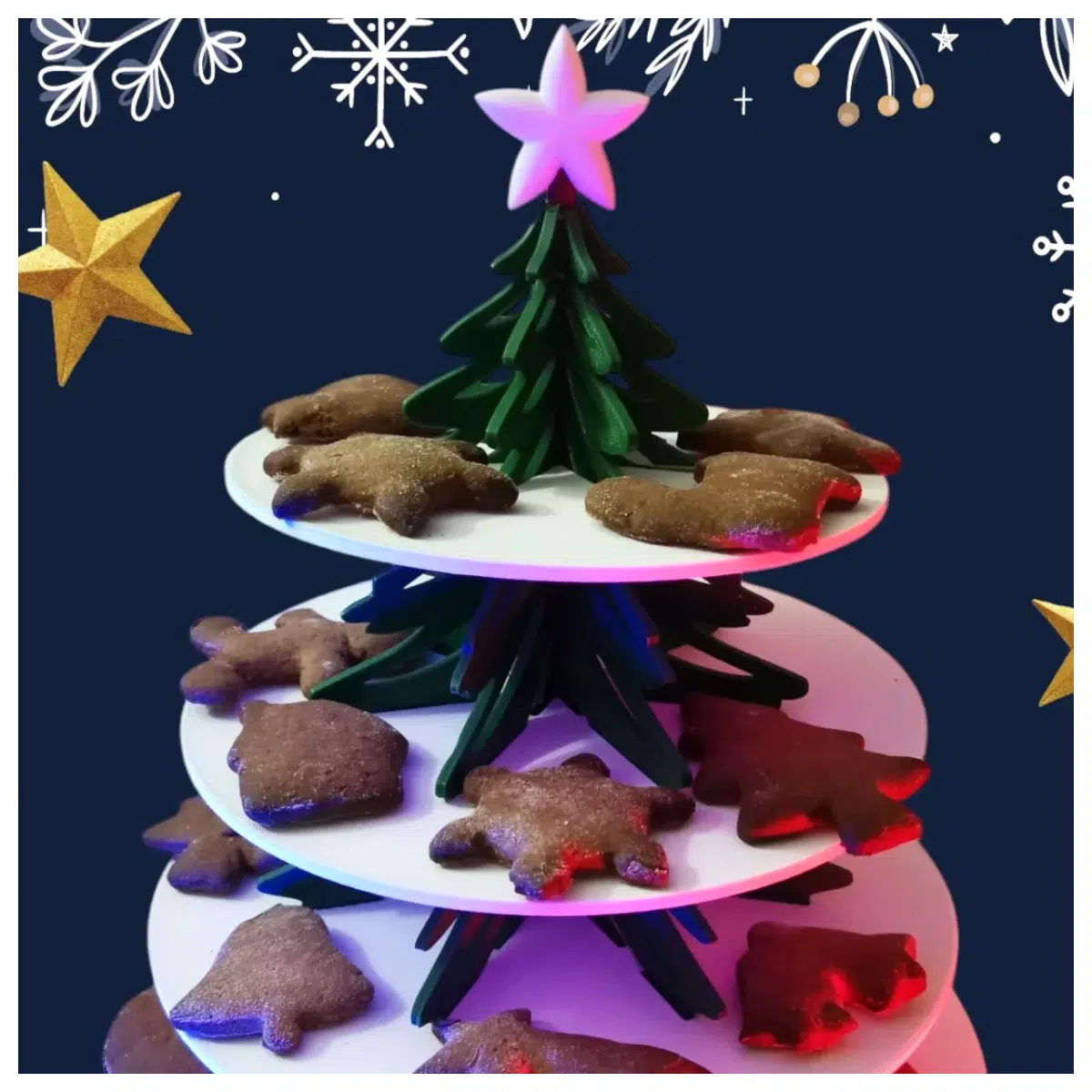 Christmas Tree Cookie Display Stand Christmas Tree Decoration Cookie Holder Festive Display Multi Purpose Christmas Tree Accessories