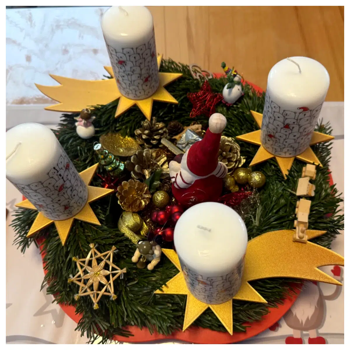 Falling Star Flower Ring Candle Holder Festive Decoration Christmas Gift Party Decor Create Romantic Atmosphere