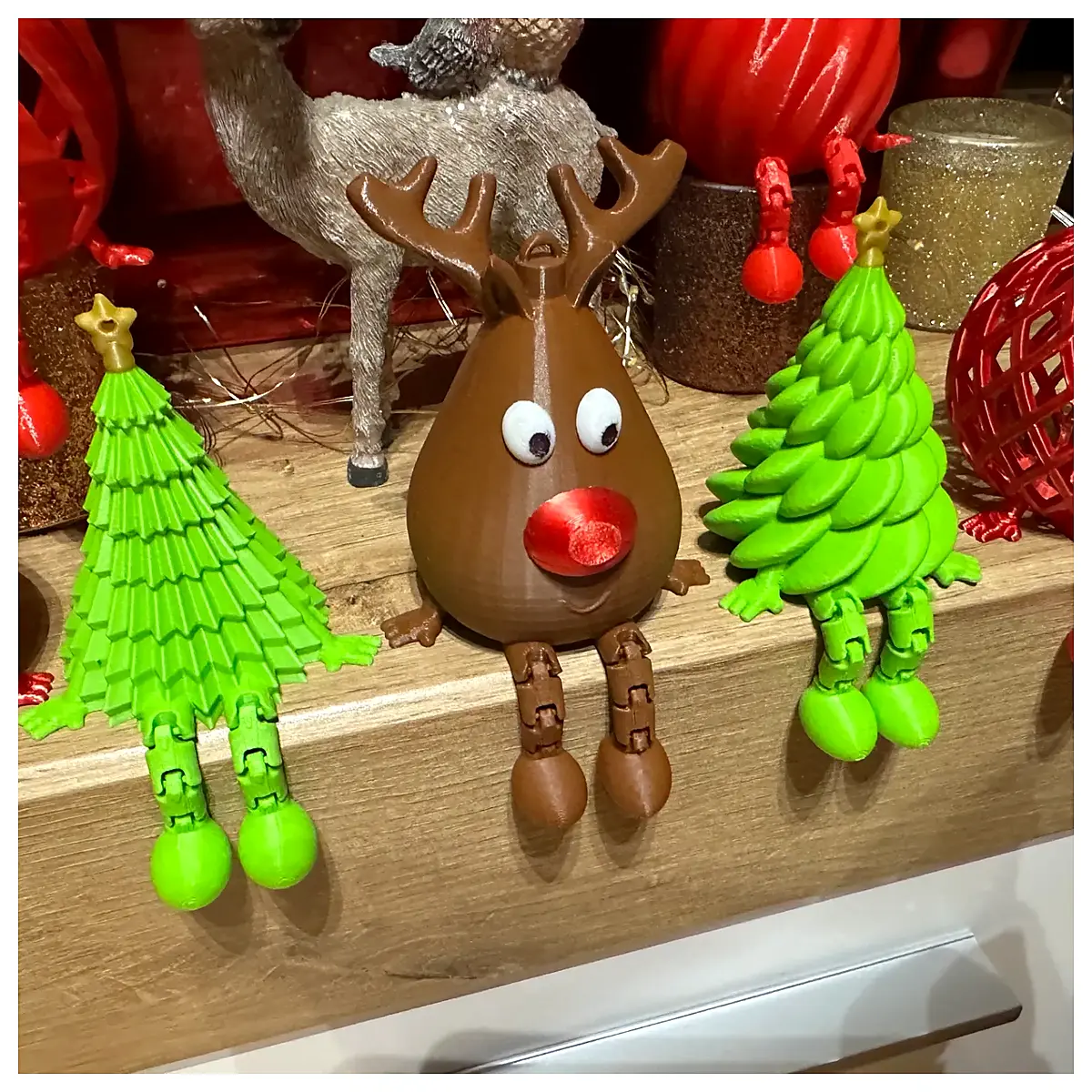 Moving Christmas Deer Toy Decoration Festive Home Decor Christmas Gift Holiday Ornament