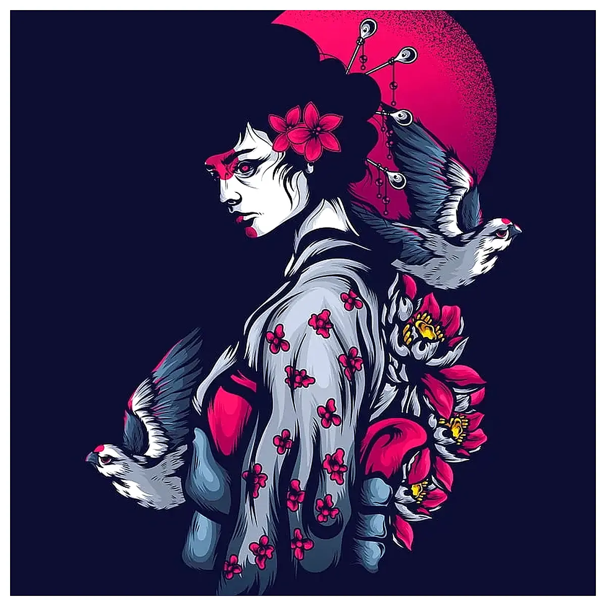 Geisha Poster Dance Performance Entertainment Art Live Show Photography Shooting