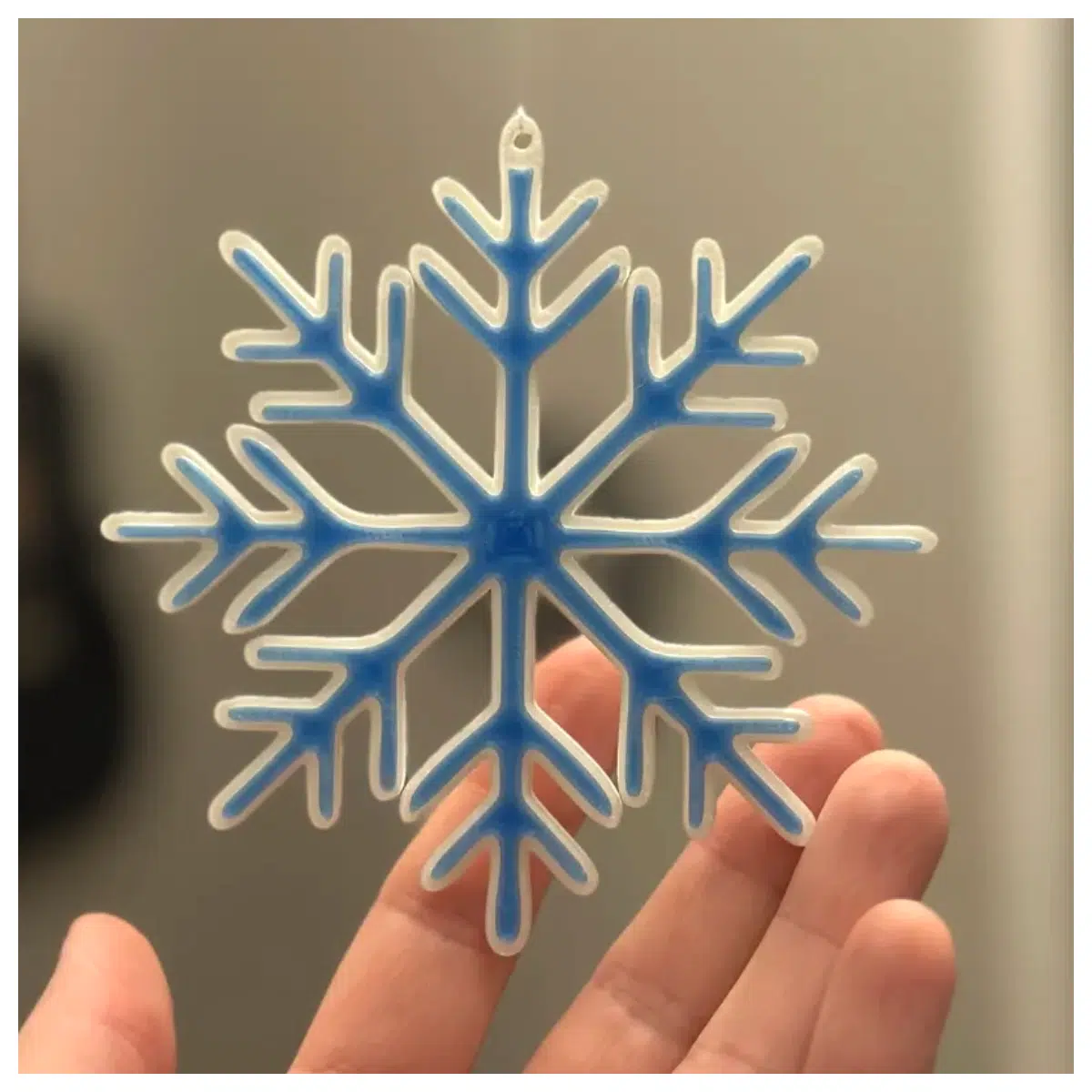 Blue Snowflake Christmas Ornament Christmas Tree Decoration Festive Snowflake Decor Holiday Gift Ornament
