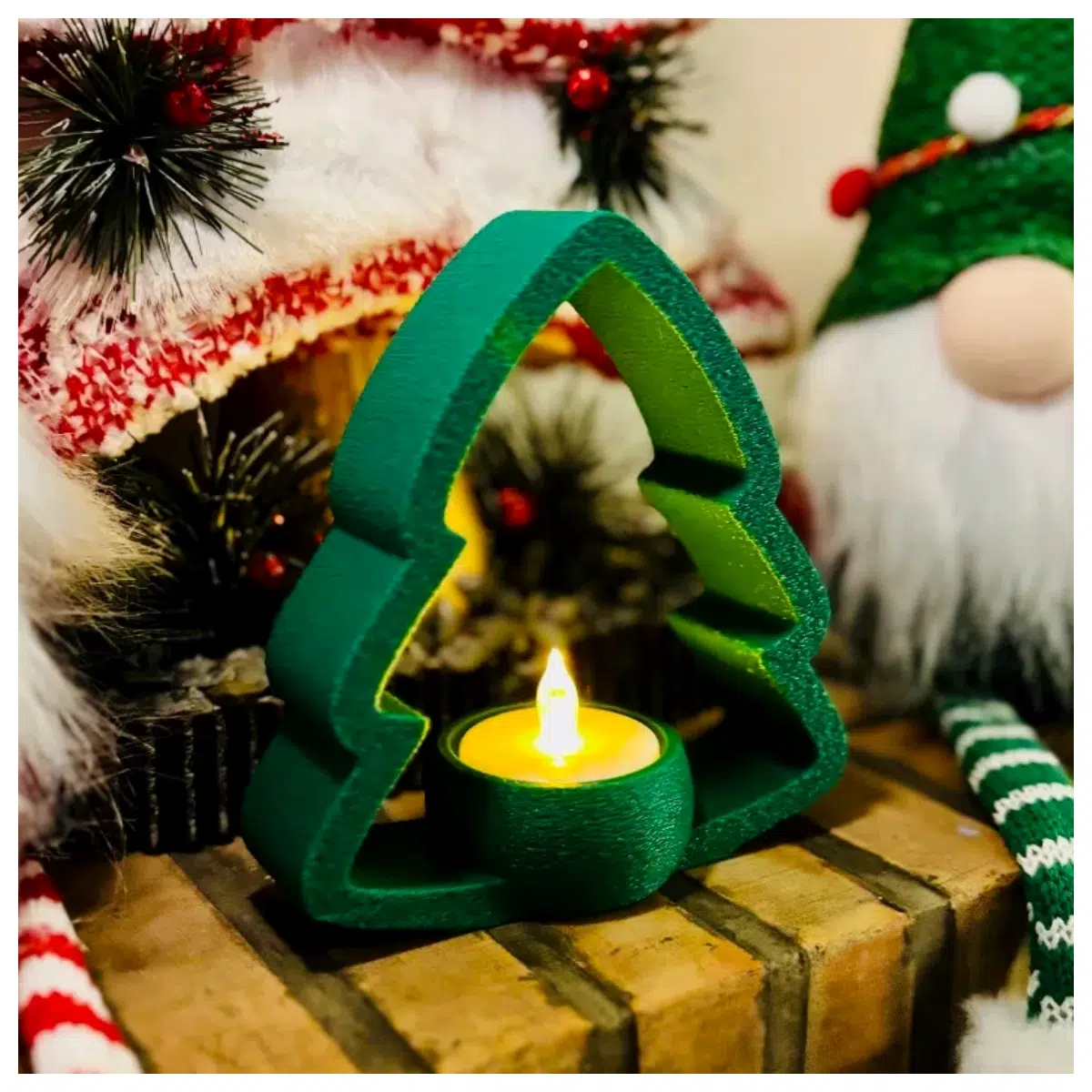 Christmas Candle Holder Decor Festive Table Christmas Decoration Christmas Ornament Christmas Tree Accessories