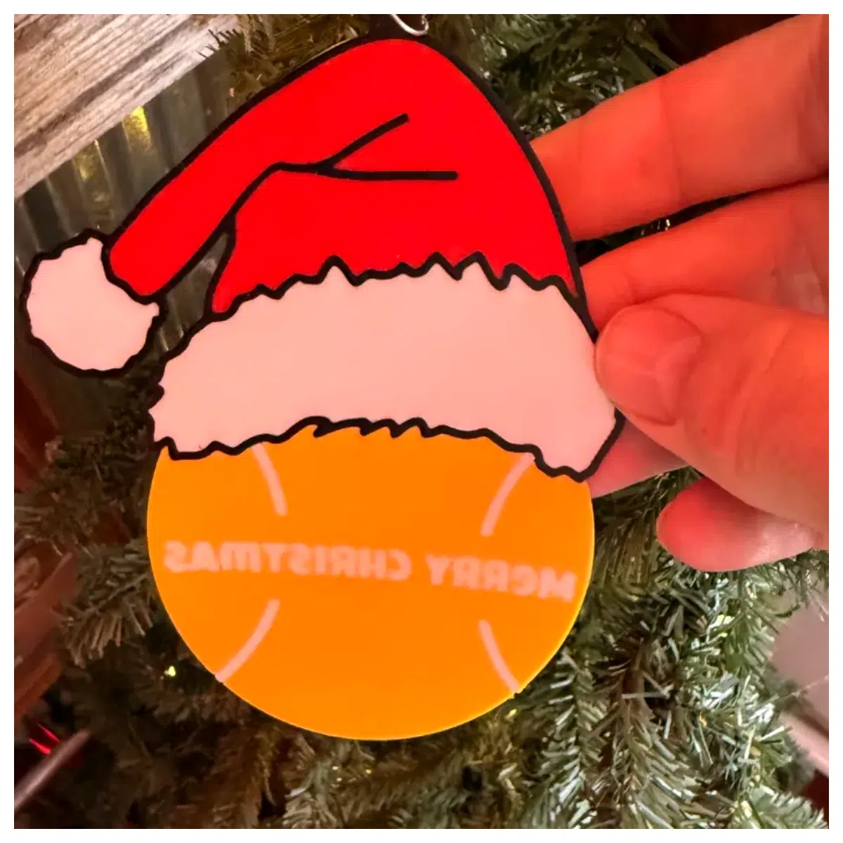 Tennis Christmas Hat Decoration Festive Racquet Accessory Christmas Ornament Tennis Match Gift New Year Decoration
