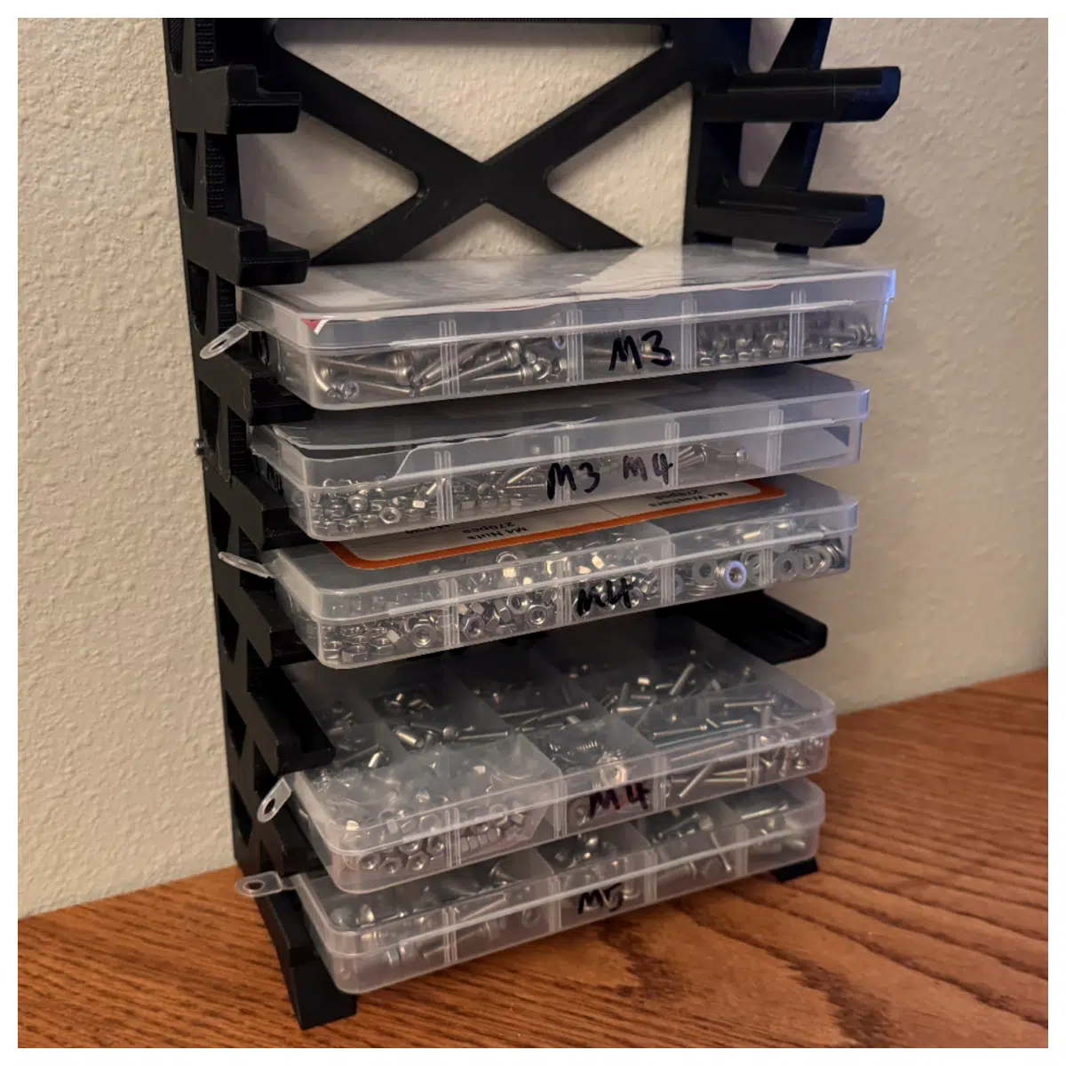 Fastener Screw Organizer Rack Storage Tool Screw Nut Fixer DIY Repair Parts Organizer Fastening Accessories