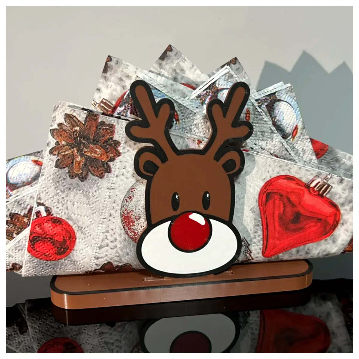 Rudolph Christmas Tablecloth Holder Festive Table Decor Christmas Ornament Holiday Centerpiece Christmas Gift Idea