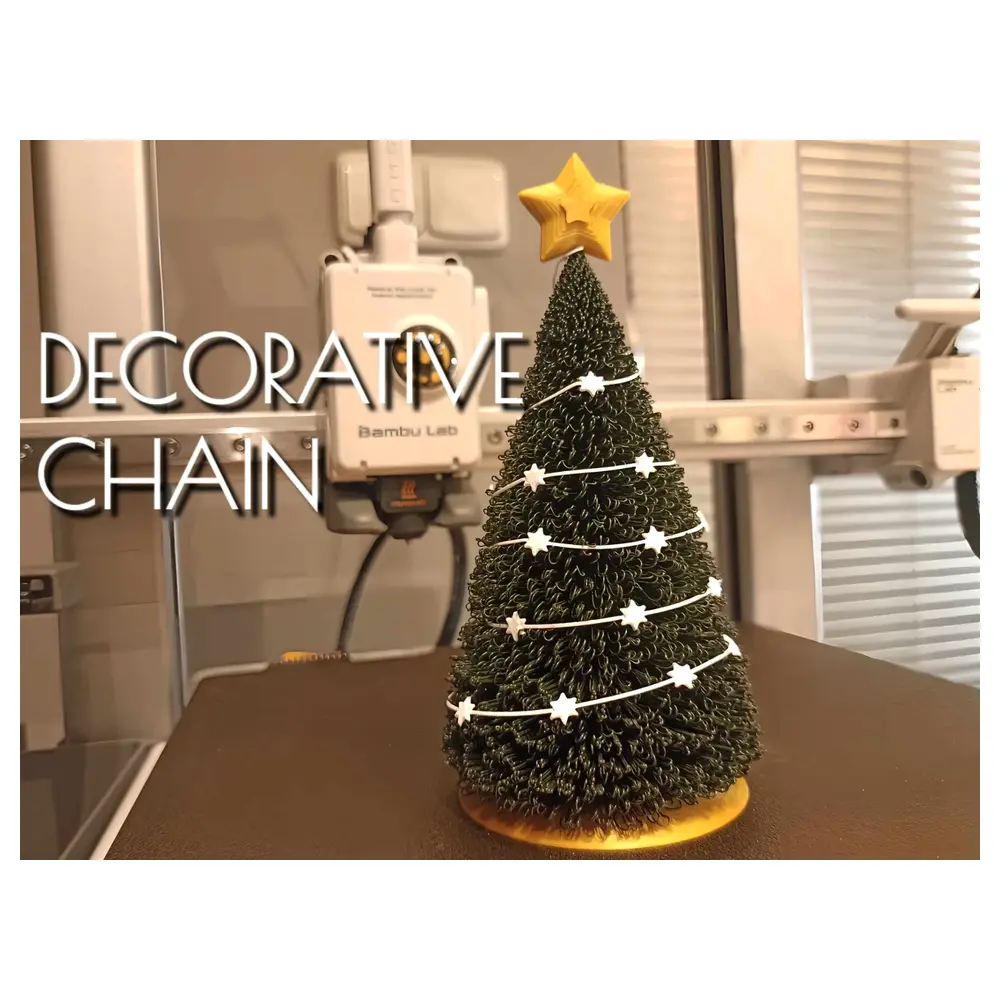 Christmas Ornament Chain Stars Festive Decorations Hanging Ornaments Christmas Tree Decor Star Strings