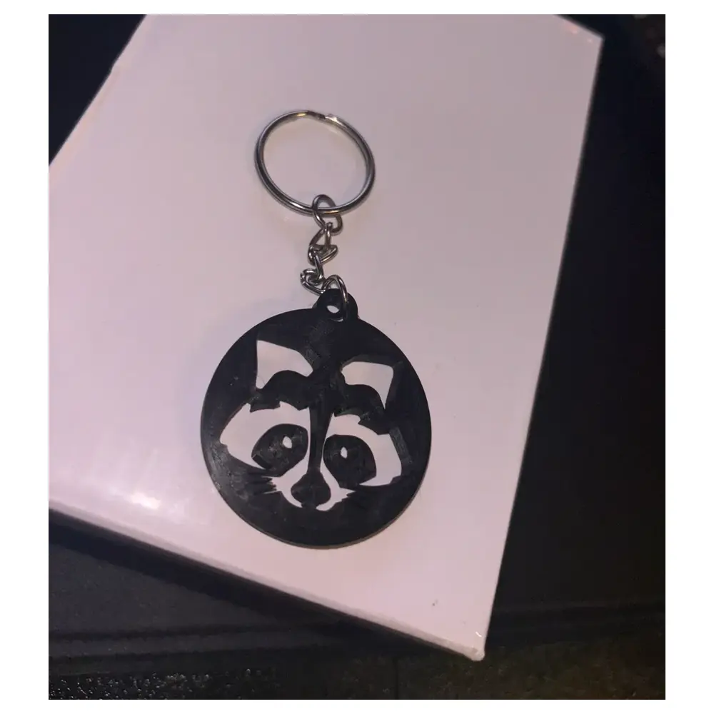 Raccoon Keychain Animal Head Keychain Raccoon Charm Keyring Pet Accessories Decorative Gifts