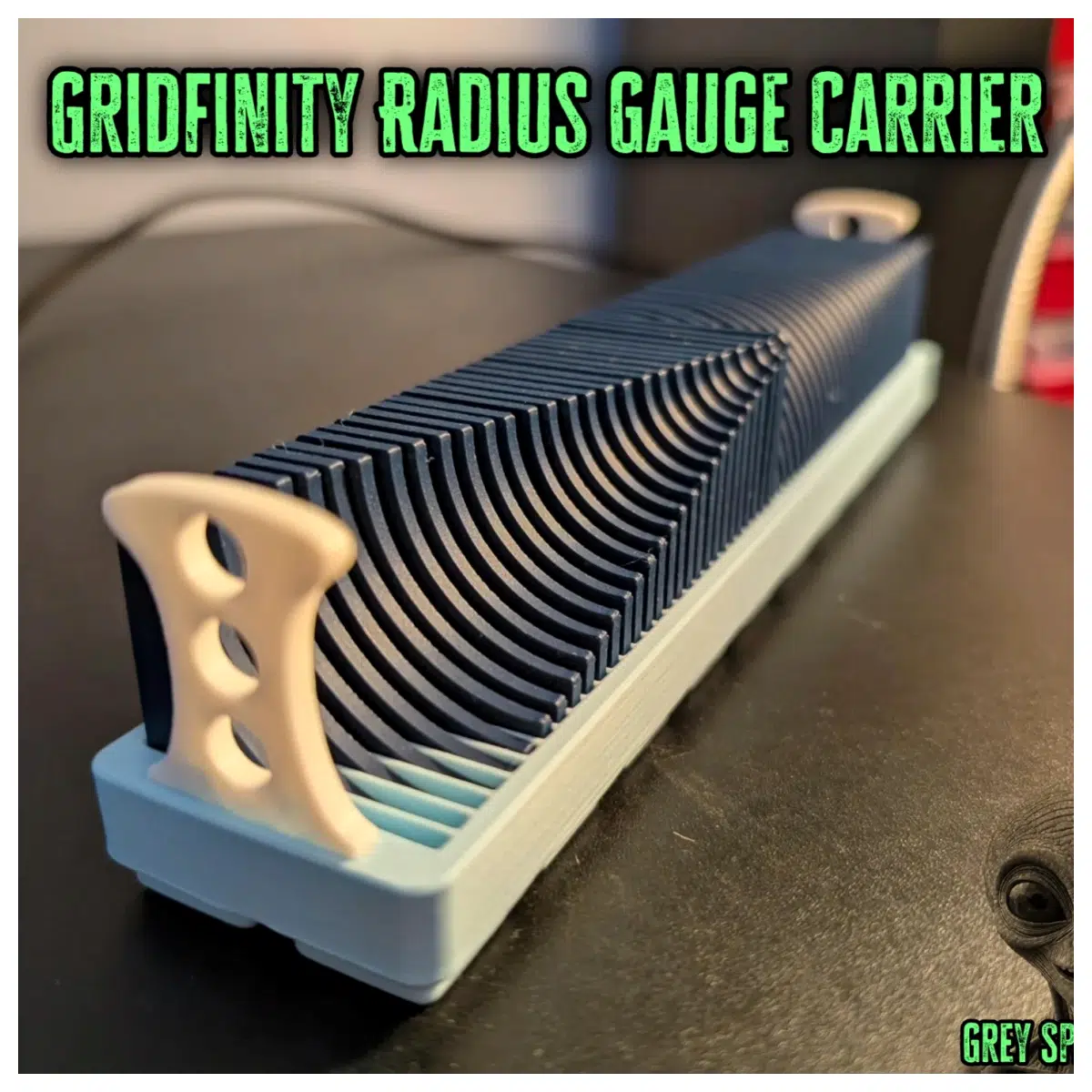 Gridfinity Radius Gauge Bracket Desktop Organizer Clamp Part Holder Measurement Tool Storage Accessory