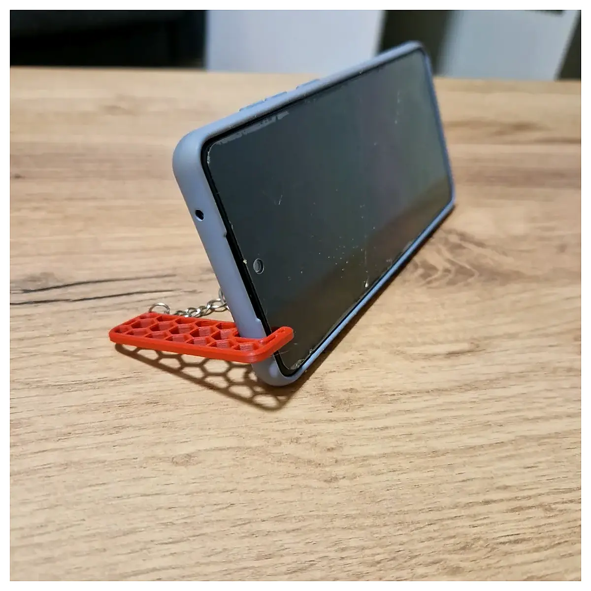 Phone Stand Key Chain Hexagonal 15 Minute Setup Stable Phone Stand Accessory Support
