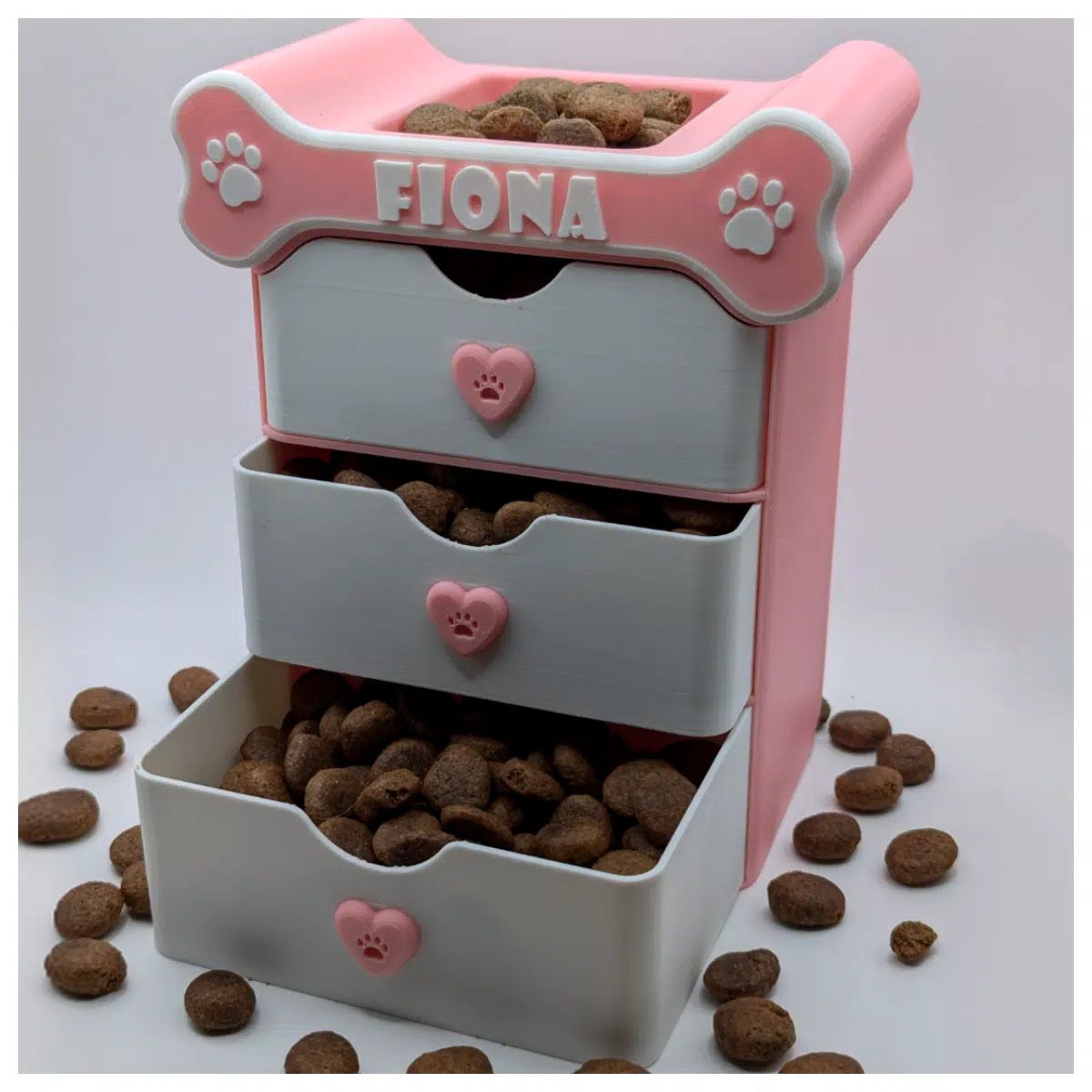 Pet Treat Storage Box Dog Treat Dispenser Toy Organizer Pet Food Container Multi Compartment Cute Dog Feeder Small Pet House