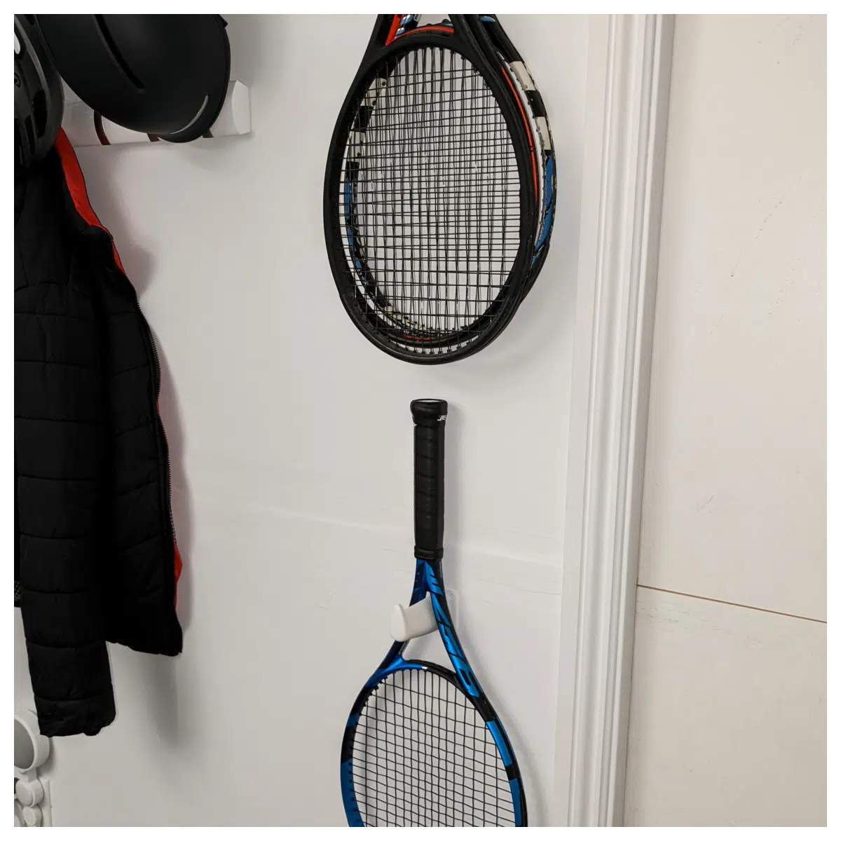 Badminton Racket Wall Mount Holder Racket Hook Sports Accessory Racket Support