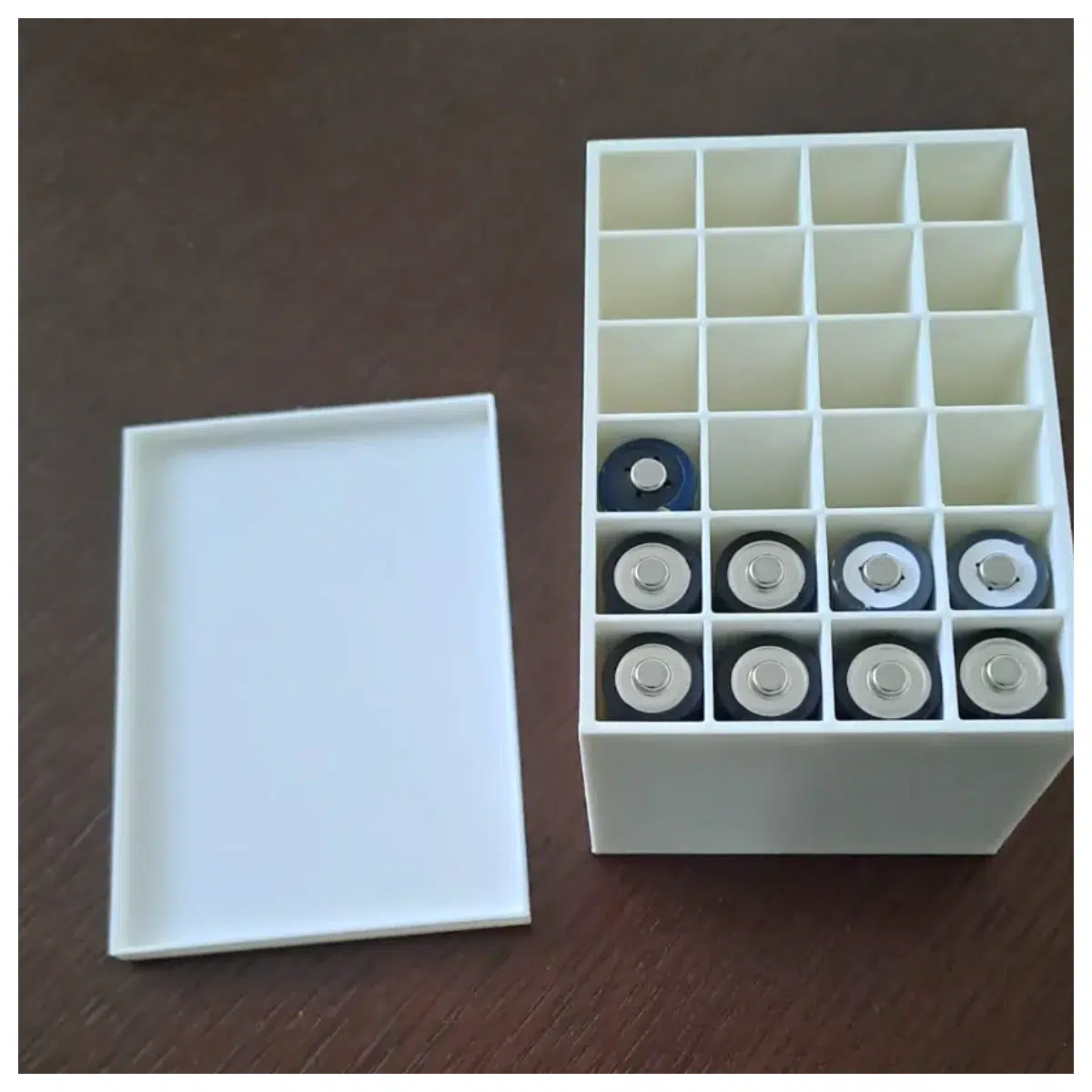 AA Battery Organizer Box 24 Compartment Storage Case Battery Box Accessories for Storage