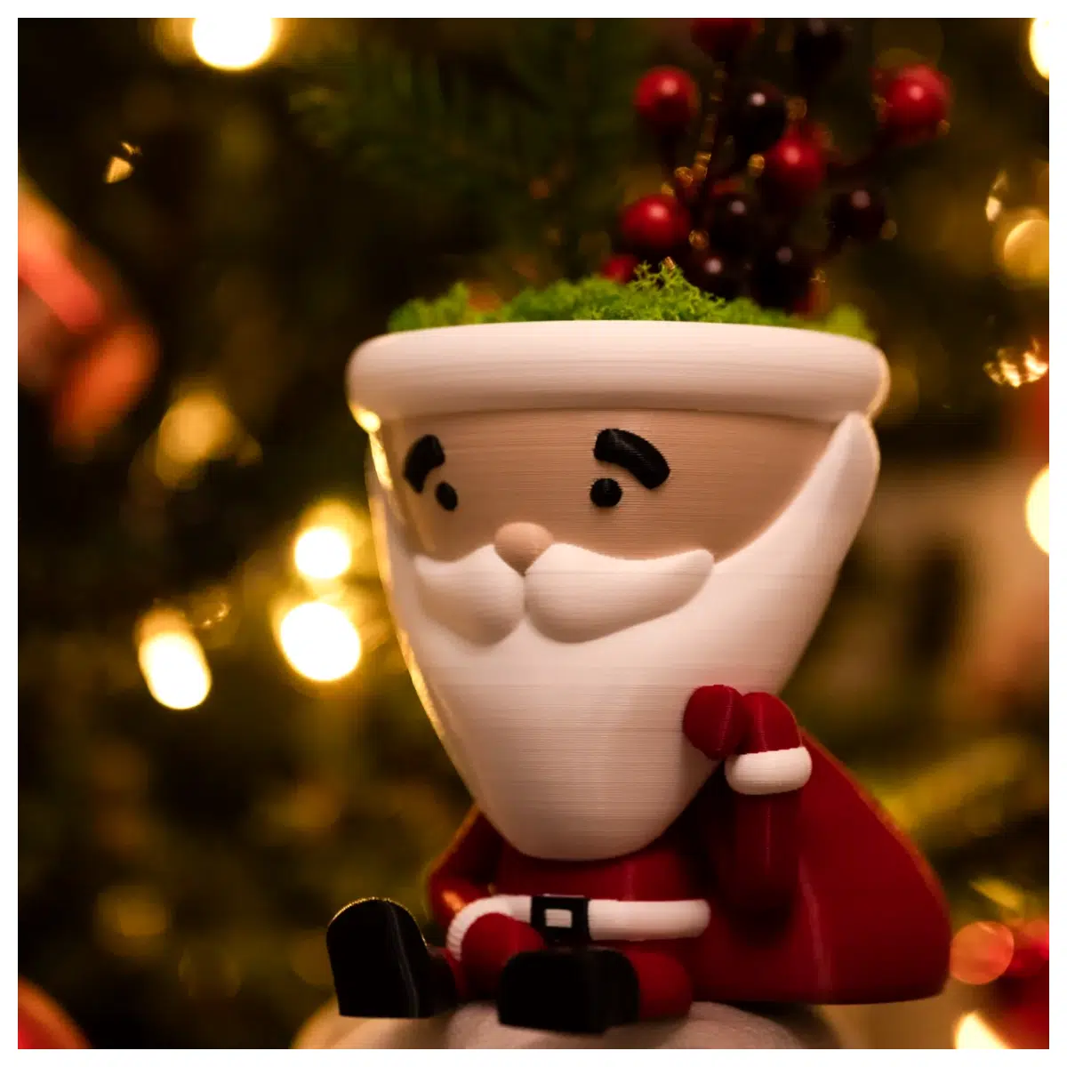 Christmas Planter Decoration Santa Theme Garden Decor Festive Decorations Versatile