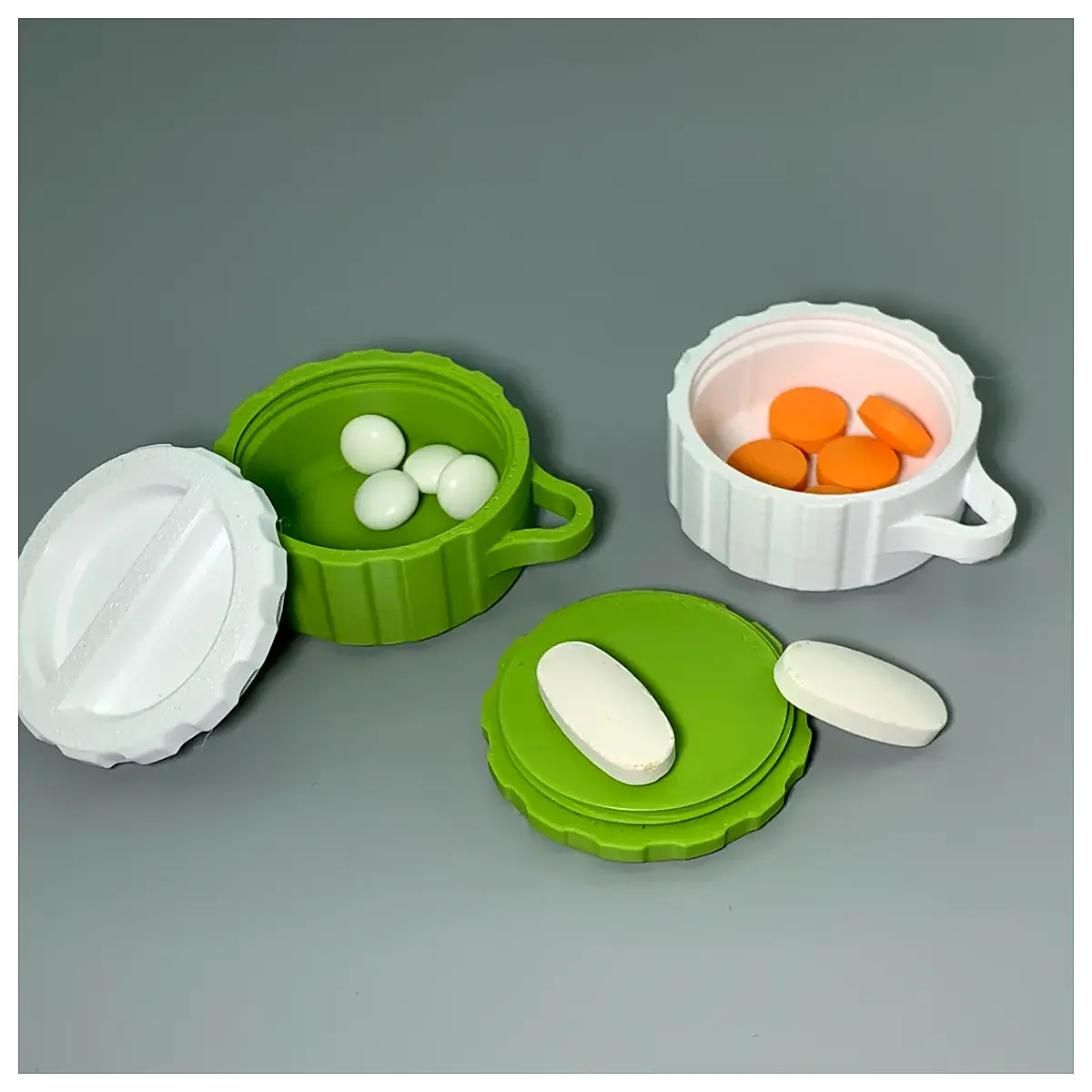 Portable Pill Organizer 30 Min Quick Print 9g Lightweight Medication Management Travel