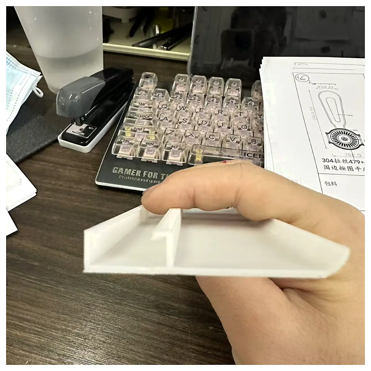 Whiteboard Pen Holder Stand Magnetic Pencil Cup Desk Office Device Magnetic Plate Filing Holder