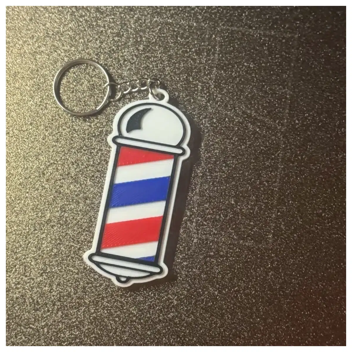 Barbershop Column Keychains Haircut Shaping Charms Styling Accessory Hairdresser Decoration