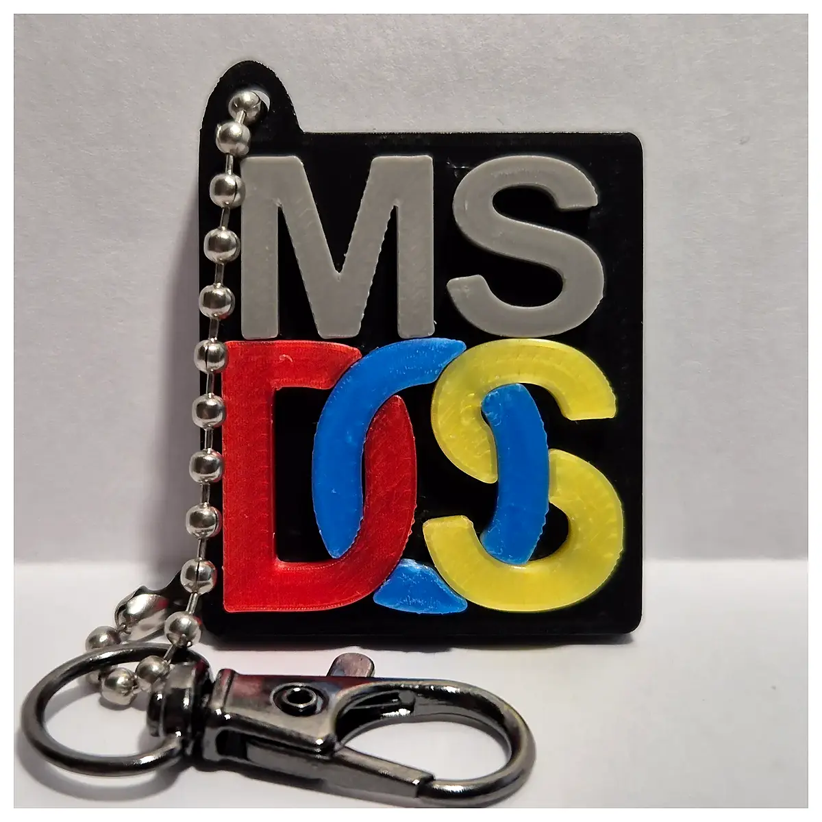 MS DOS Keychain Retro Computer Memorabilia Electronic Parts Collectible