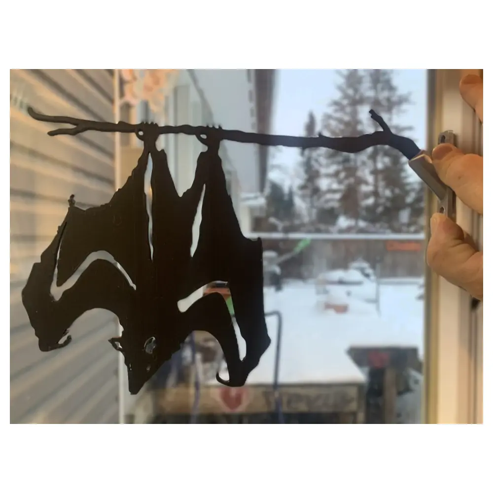 Hanging Bat Silhouette Decor Wall Art Bat Shadow Decoration Creative Bat Ornament Hanging Decor