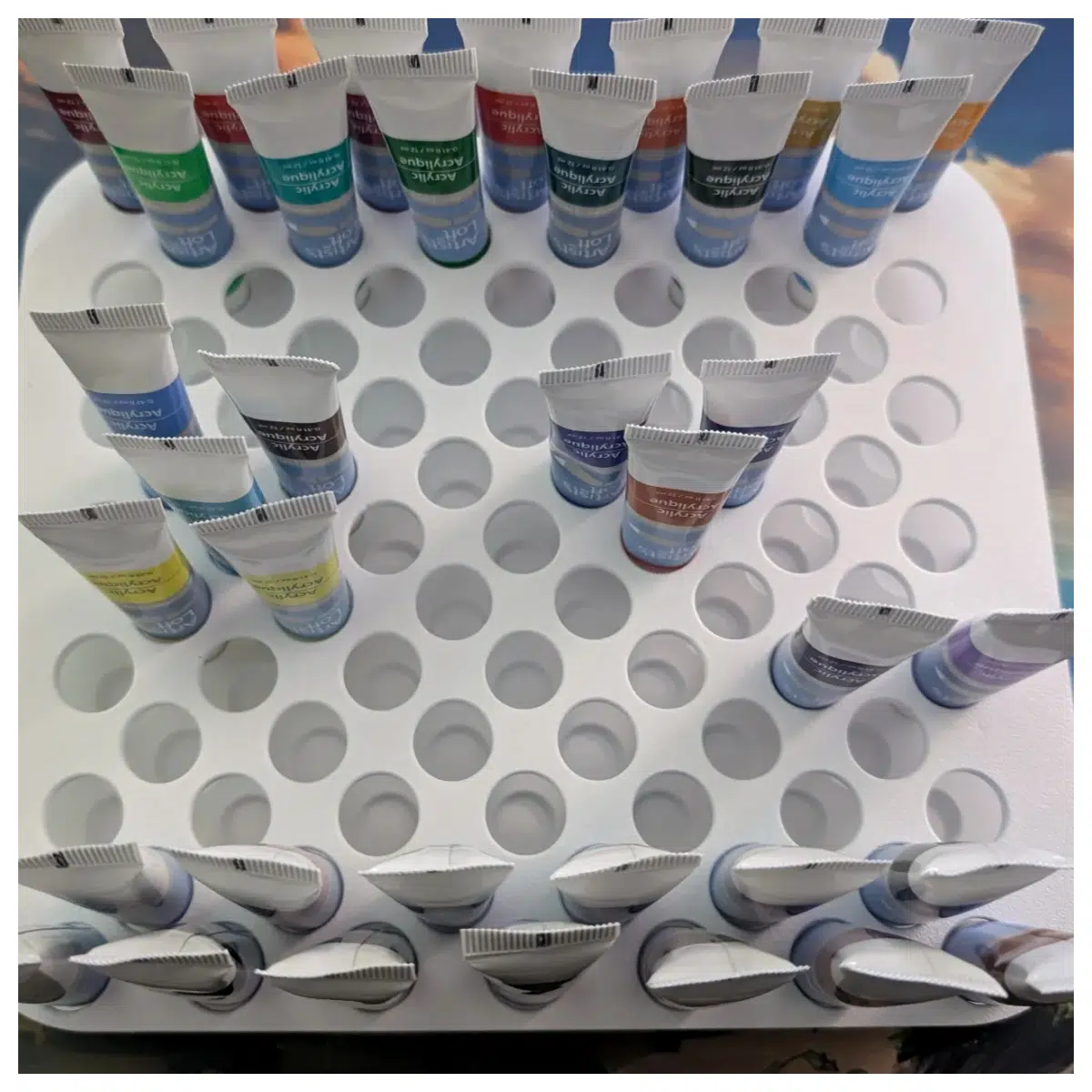 Paint Tube Rack Art Supplies Painting Stand Mixer Holder Tube Organizer Painting Rack