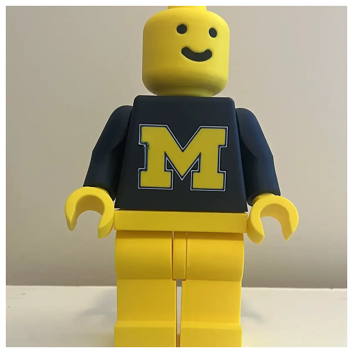 University Block Person Michigan Wolverines Sports Collectible Model Gift Memorabilia