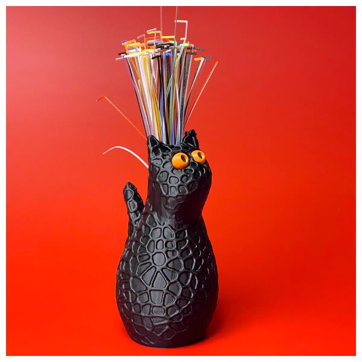 Traffic Calibration Line Storage Bottle Cat Flower Bottle Storage Bottle Organizer Decorative Item Home Decor Small Parts Organizer