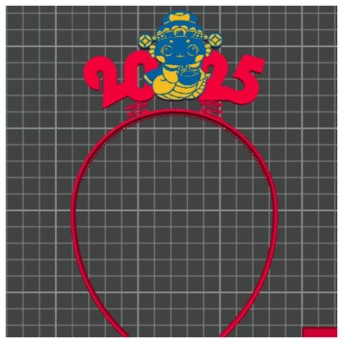 2025 Snake Year Gentleman Headband New Year Accessory Festive Decoration Birthday Gift Decorative Headwrap Zodiac Headpiece