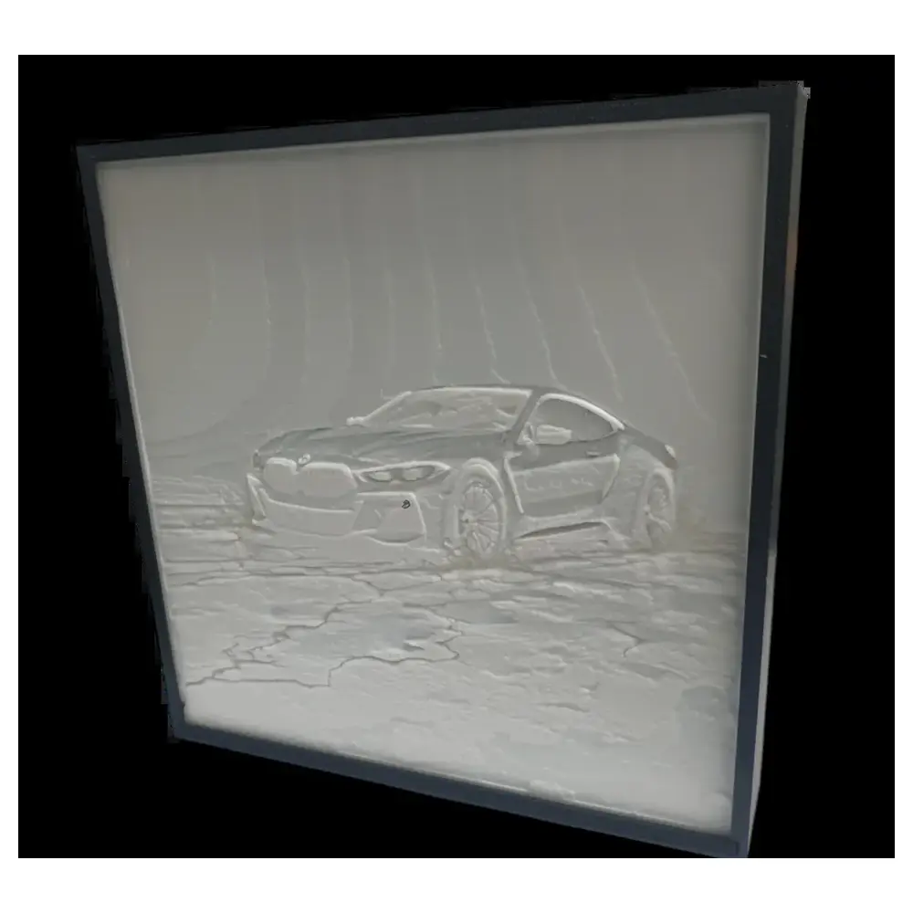 Translucent Carved Photo Frame 156x156mm Box Display Frame Memorial Photo Frame Decoration Frame