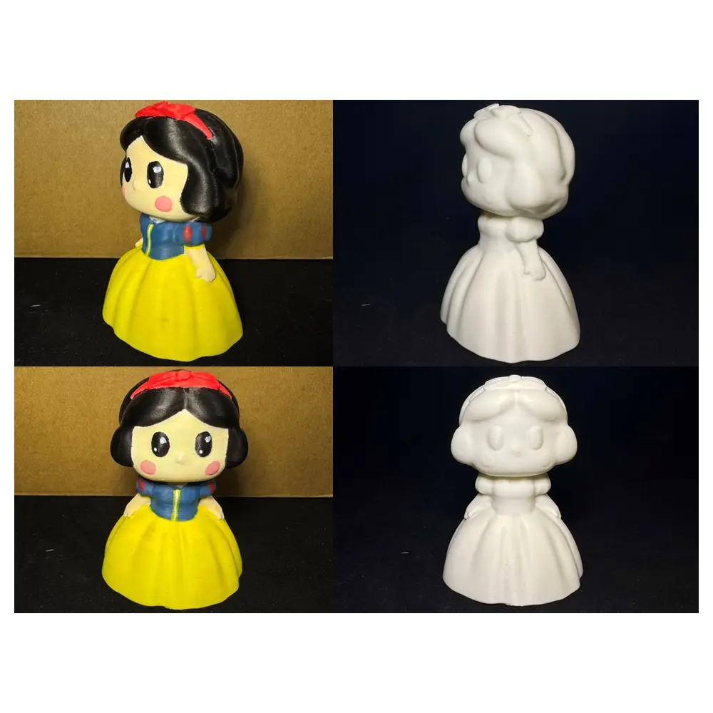 Q Version Snow White Model Figure Collectible Hand Painted Anime Toy Display