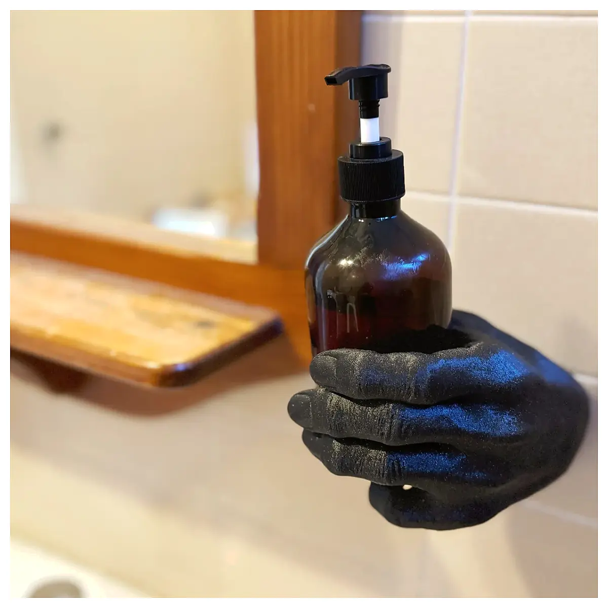 Handmade Soap Dispenser Shelf Bathroom Organizer Soap Holder Kitchen Storage Ceramic Display Shelf Home Decor