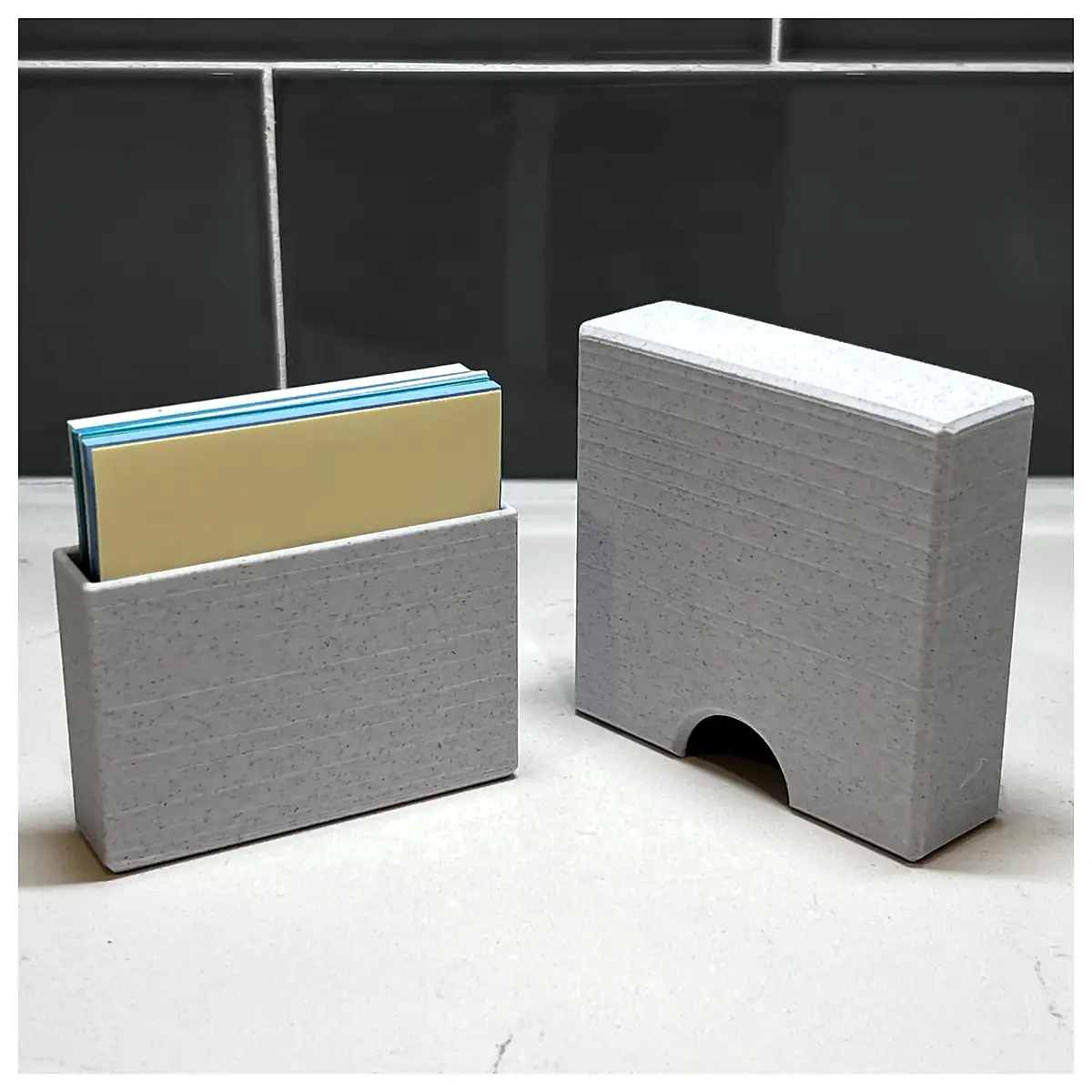 Sticky Note Box Organizer Paper Storage Supplies Office Container Easy Practical