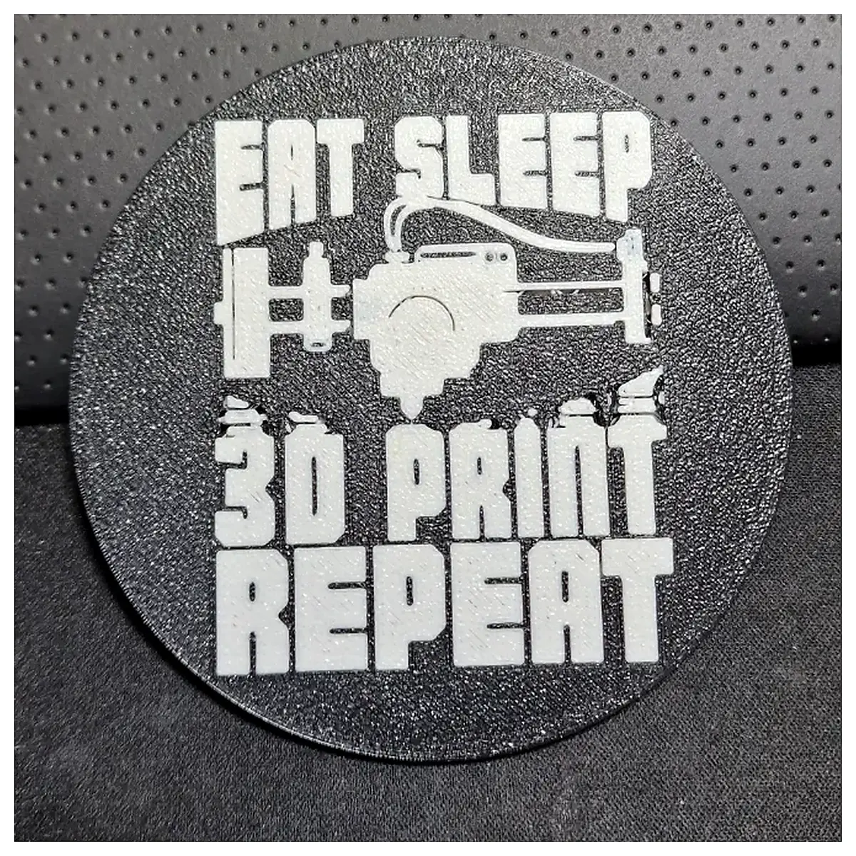 3D Printed Coasters Fun Reusable Creative Placemats Eat Drink Sleep Desktop Decoration Multi functional