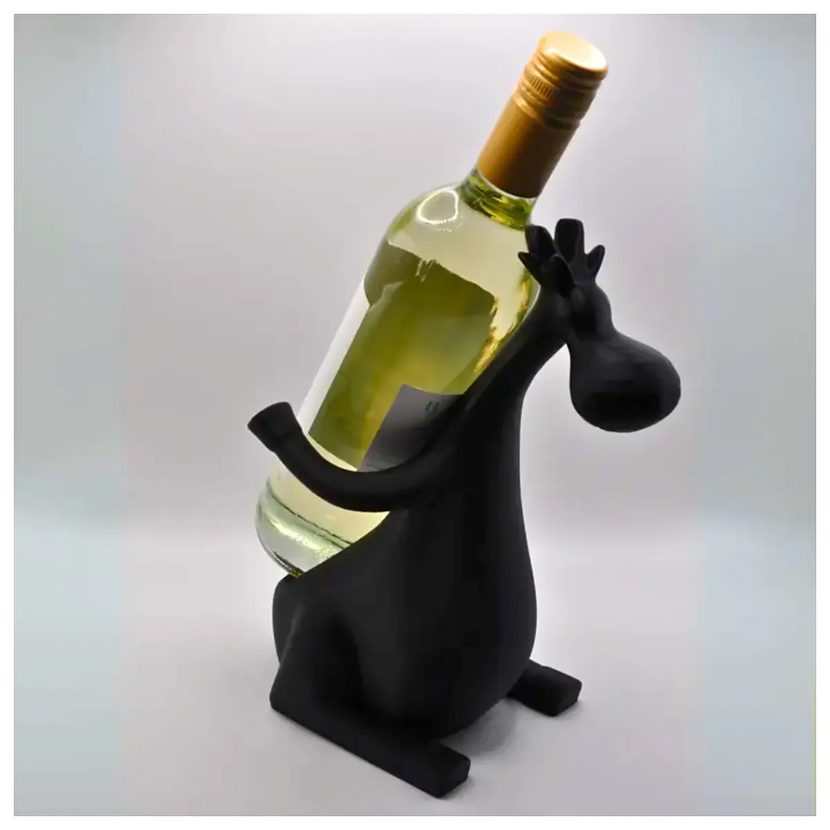 Abstract Elk Bottle Rack Decor Wine Cabinet Display Shelf Wall Mounted Holder Decorative Accessory
