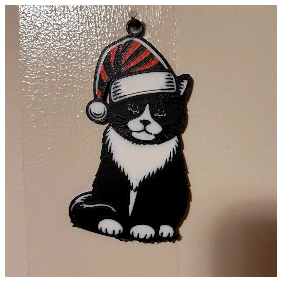 Christmas Tuxedo Cat Accessory Hat Wearing Cat Toy New Year Gift Cat Decoration Parts