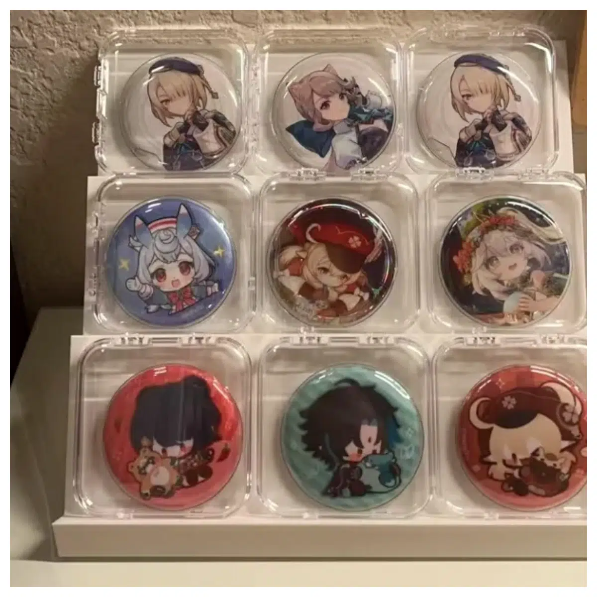 Badge Display Stand 9 Badge Display Case 58mm Badge Holder Collection Showcase Protection Case Display