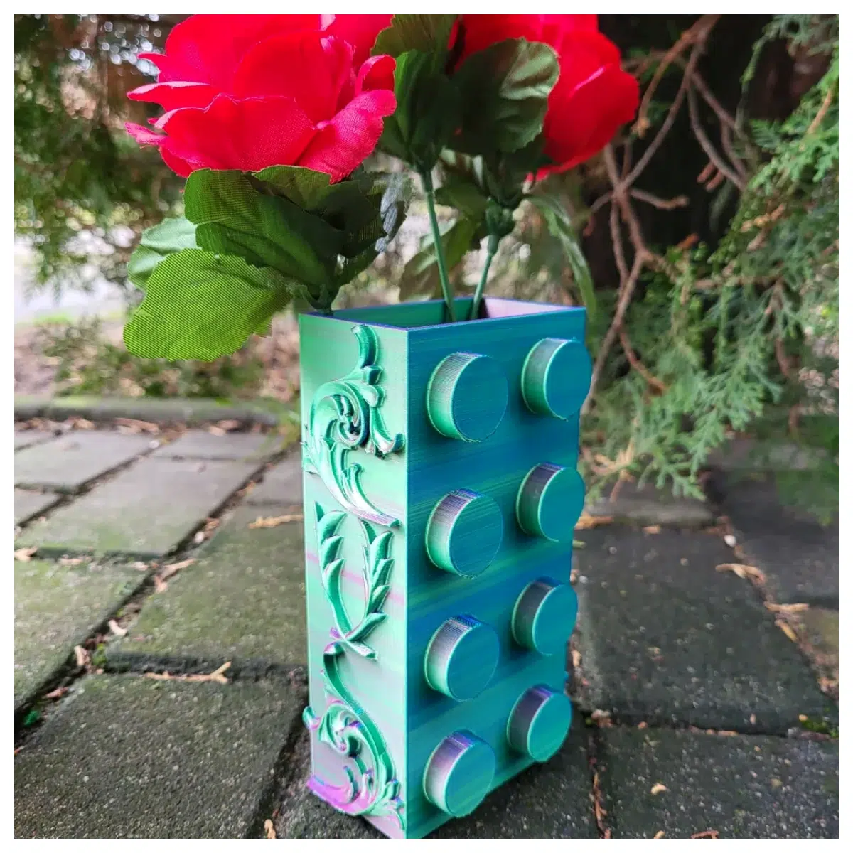 Building Block Vase Decorative Item Creative Home Decoration Toy Building Block Craft Gift Block Vase