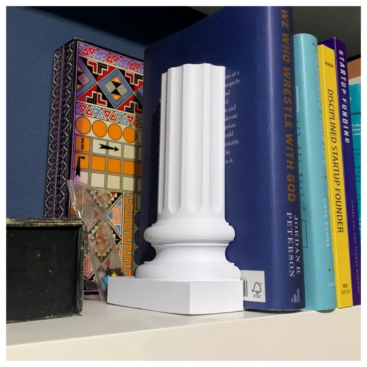 Greek Column Bookshelf Decoration Ruffles Wall Decor Modern Minimalist Home Accent Decorative Shelf