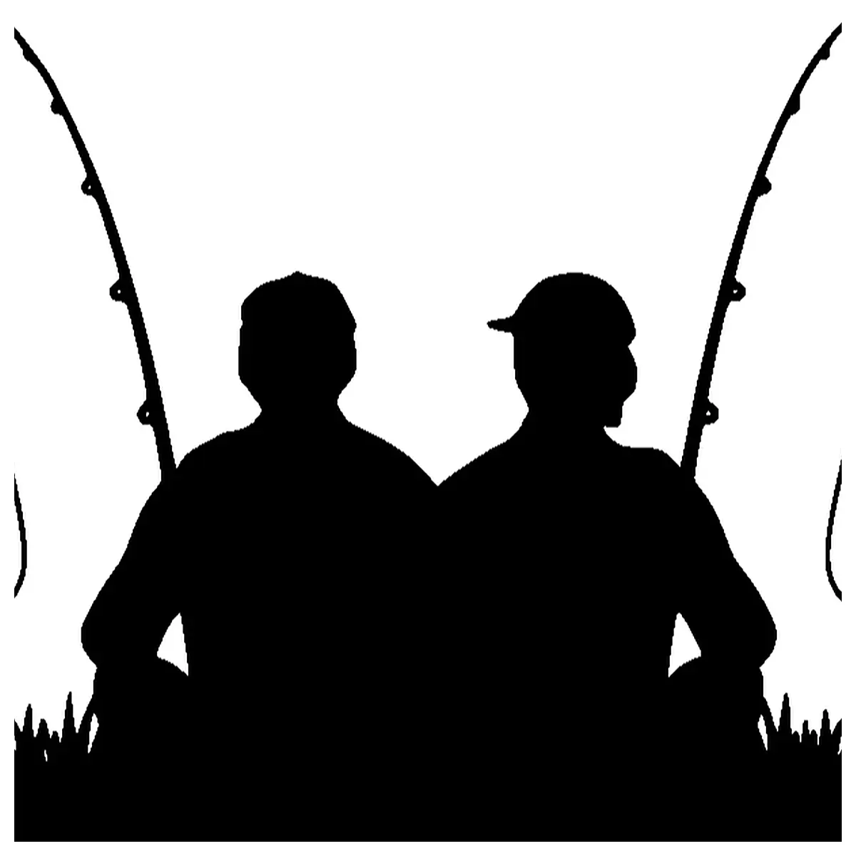 Fisherman Silhouette Poster Art Canvas Wall Decor Painting Print Beach Scene Artwork