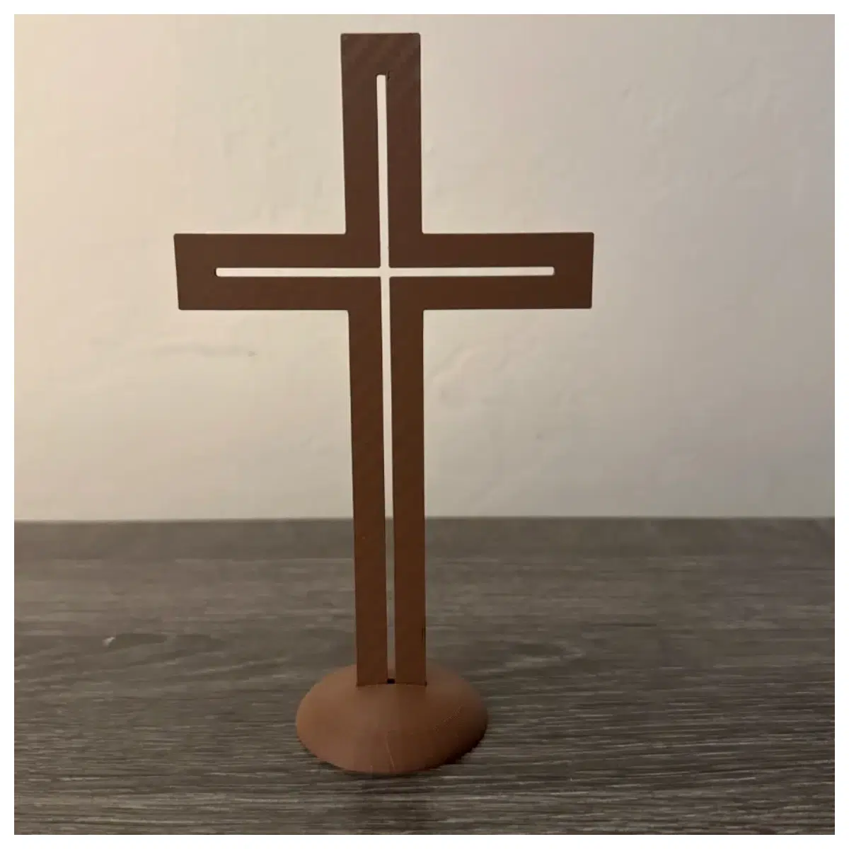 Cross Base Stand Desktop Decoration Religious Figurine Prayer Standing Cross Simple Design Bible Display
