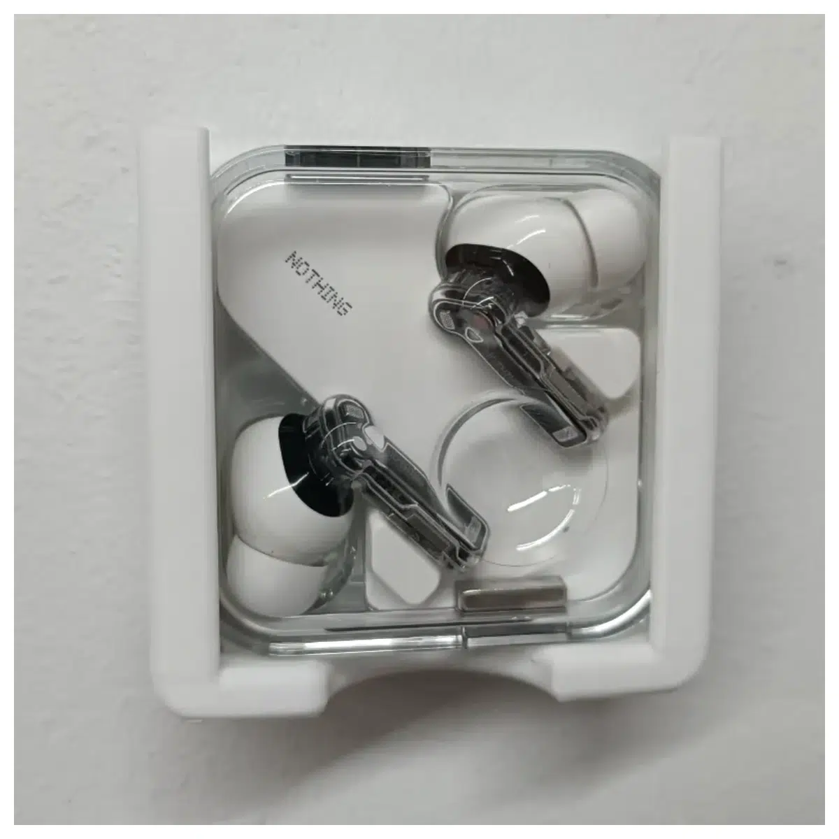Charging Case Wall Mount Holder Organizer Space Saver Desk Storage Wireless Earbud Accessories