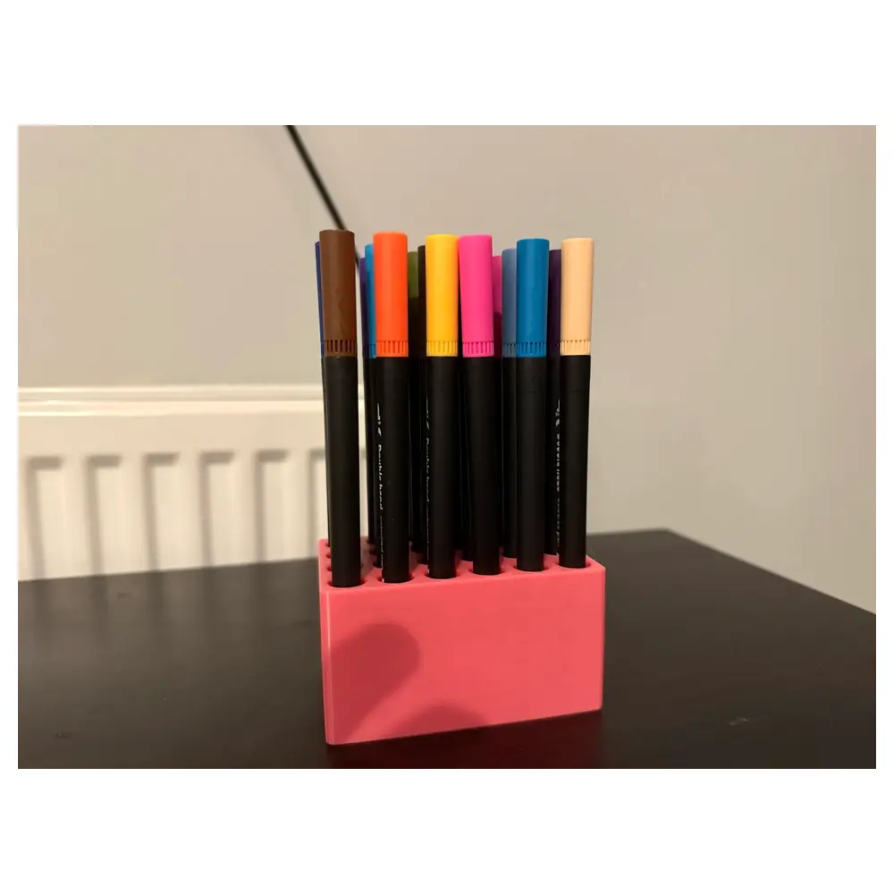 24 Hole Pencil Case Simple Pencil Holder School Stationery Pen Cup Multi Hole Pencil Organizer