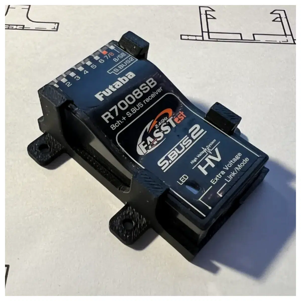 Futaba R7008SB Receiver Mount Installation Support RF Receiver Accessory Parts Bracket