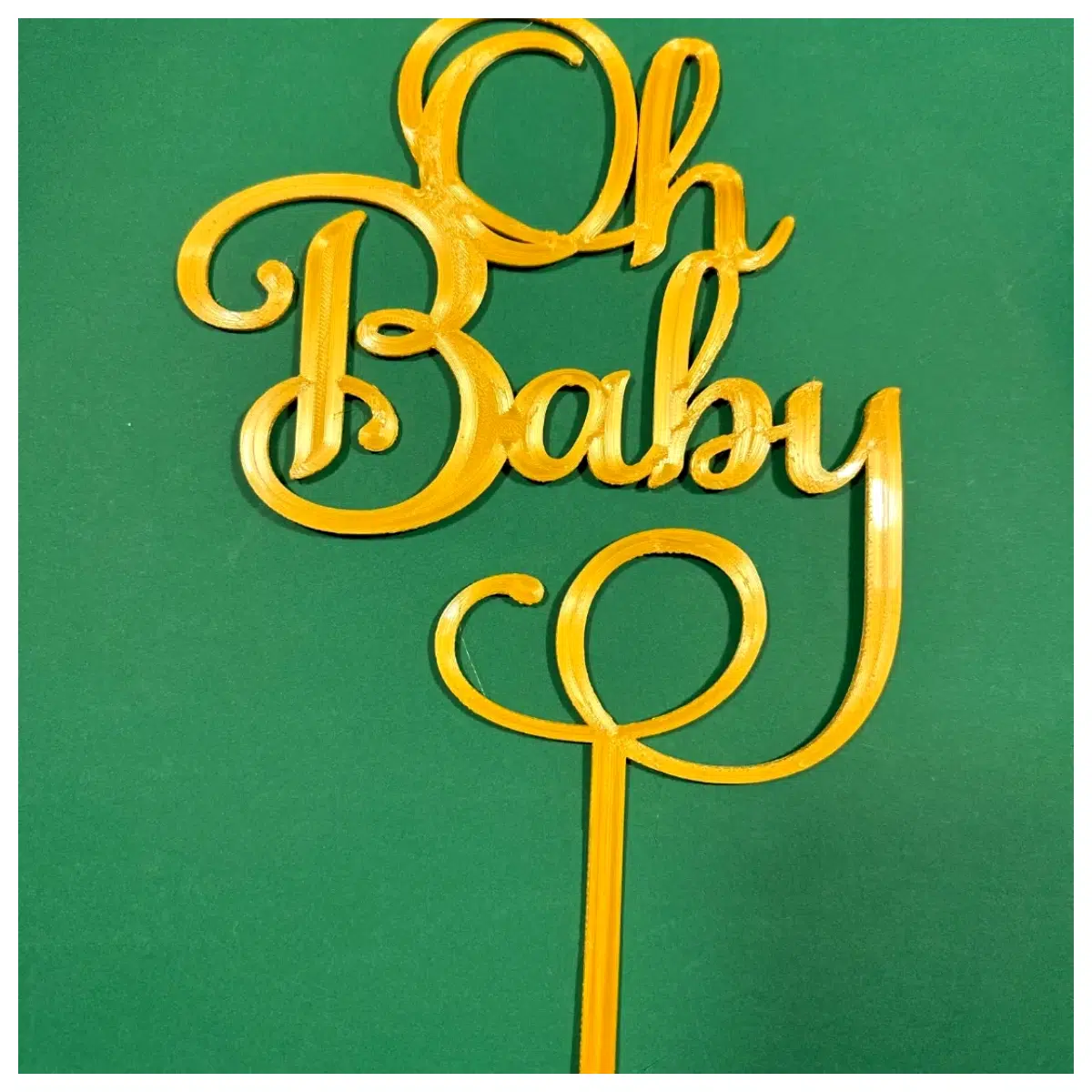 O Beb Cake Decorations Baby Shower Gift Gender Reveal Cake Topper Birthday Celebration Baby Shower Supplies