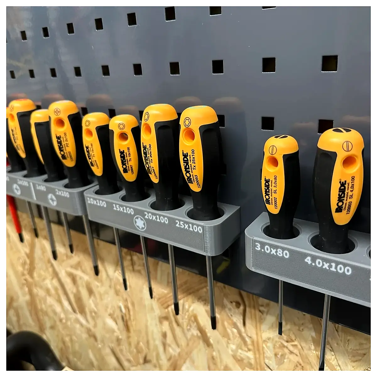 Wall Screw Driver Holder Organizer Hanging Tool Storage Multi Functional Screw Driver Rack Wall Mounting System