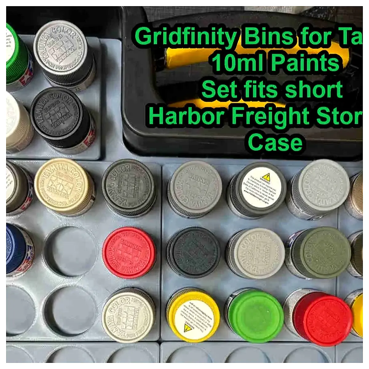 Gridfinity Storage Boxes for 10ml Paint Parts Assembly Storage Containers Organizer Model Supplies