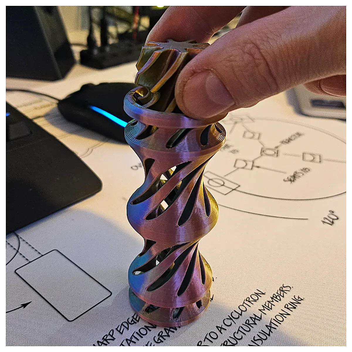 Super Vortex Gyroscope Printer Rotating Decoupler Rotor Printing High Speed Release Precision Printing Gyroscope Testing