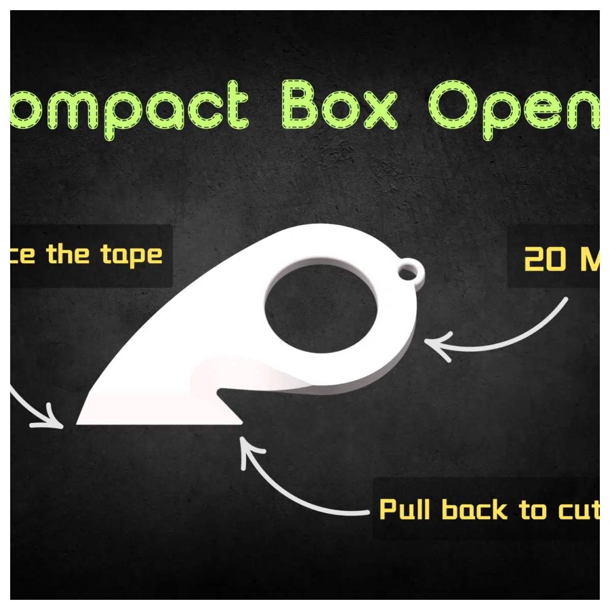 Compact Unboxing Tool Keychain Attachment Quickly Open Gift Boxes Unboxing Convenient Box Opener Gift Opening Helper